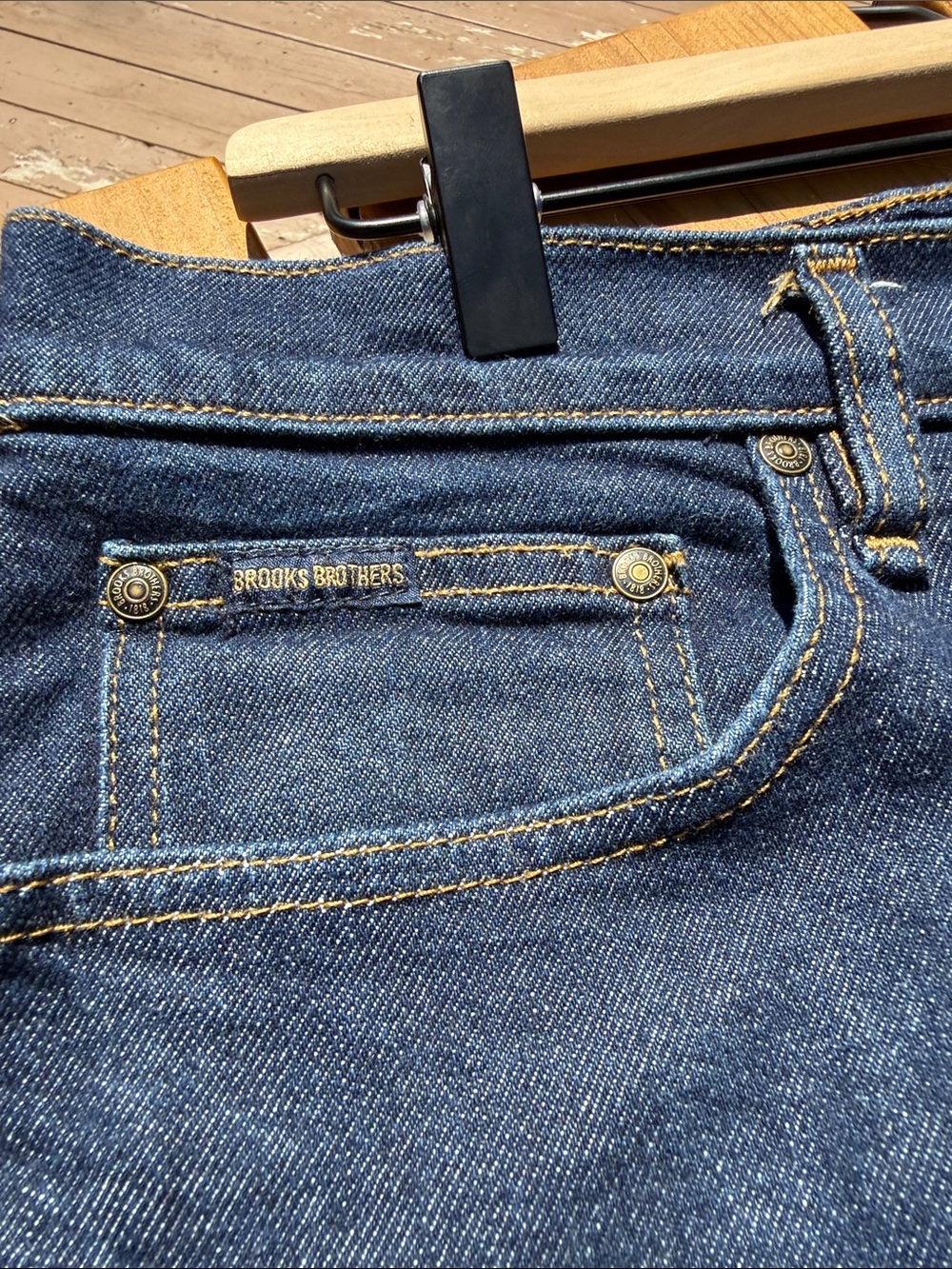Brooks Brothers Men’s Straight Jeans in Dark Blue Denim - Picture 2 of 5